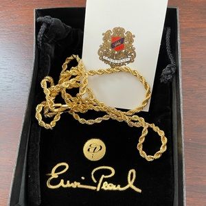 Erwin Pearl gold tone twisted rope 30 inch chain necklace